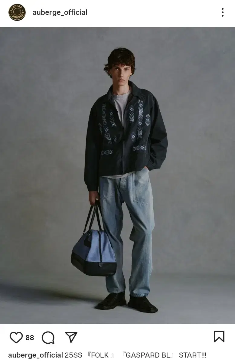 25ss 오베르쥬 GASPARD BL(SUNBURN) 42사이즈 | 브랜드 중고거래